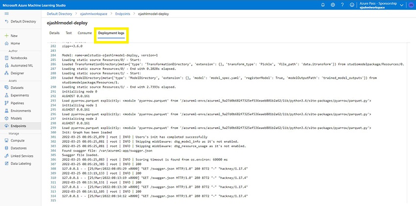 Azure Machine Learning - Model Deployment