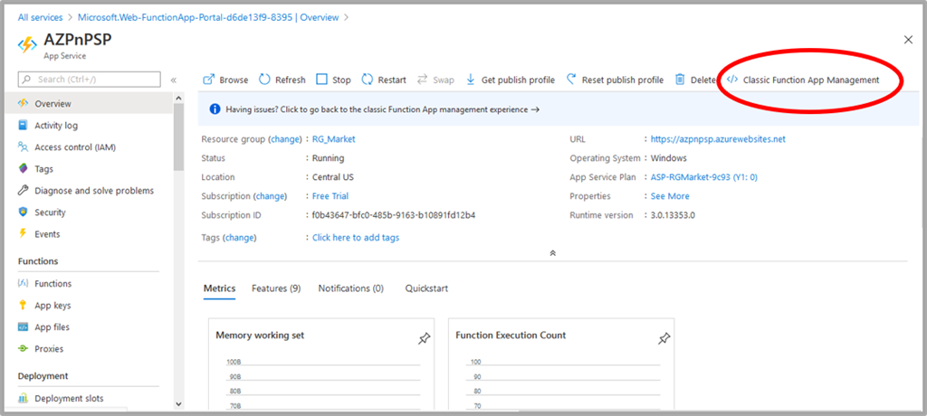 Azure HTTP PowerShell Function App