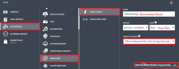 CreateRemoteAppCollection