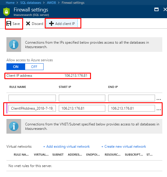 Add Client IP and your IP address