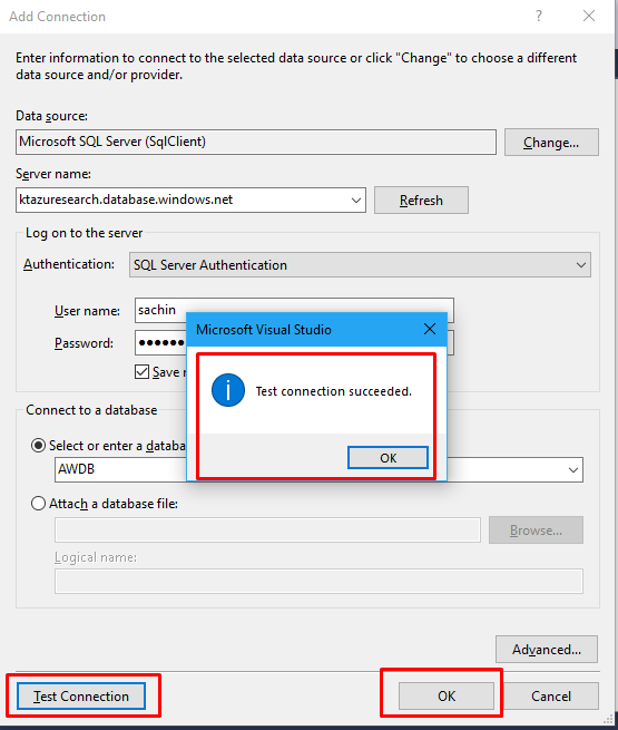Azure Search - test connection