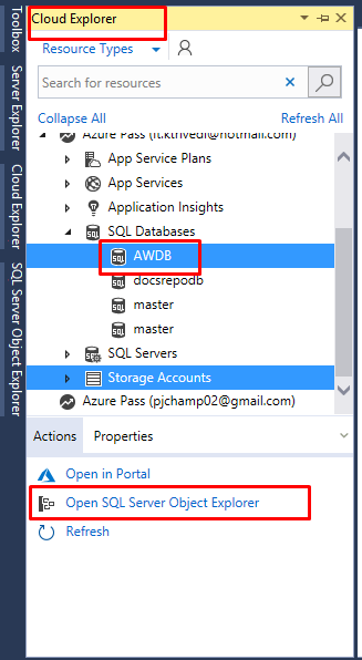 SQL Server Object Explorer