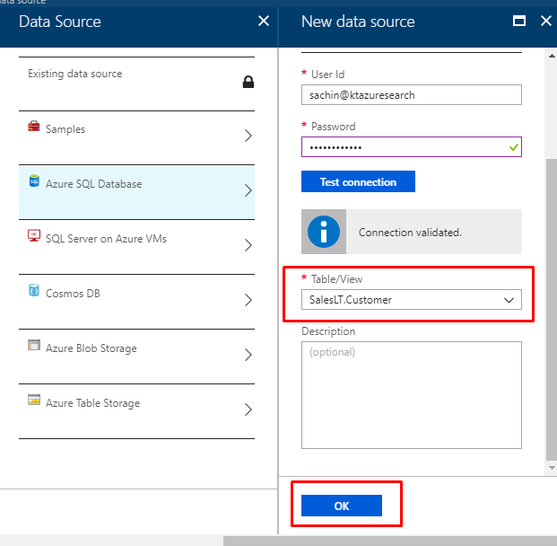 Azure Search - table 