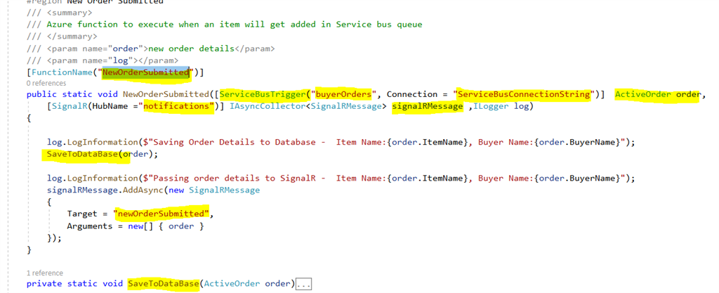 Azure SignalR Service With Azure Functions And Service Bus