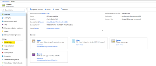 Azure Storage - Tables