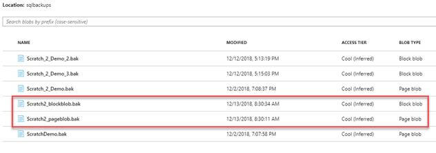 Backing Up A Database To URL