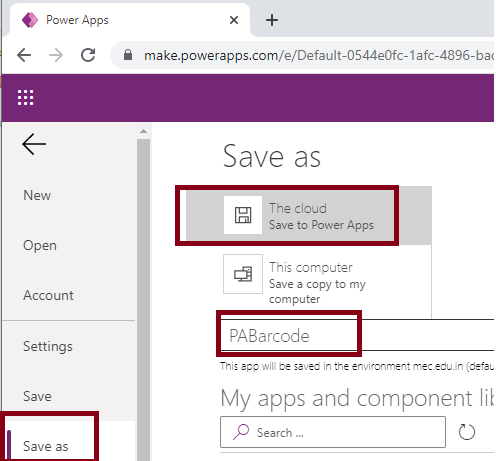 Barcode scanner Control in Power Apps