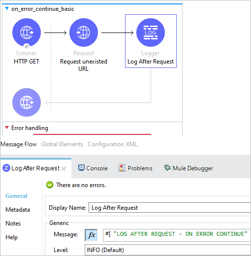 internal error handlers in Mule application