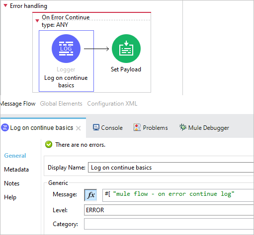 internal error handlers in Mule application