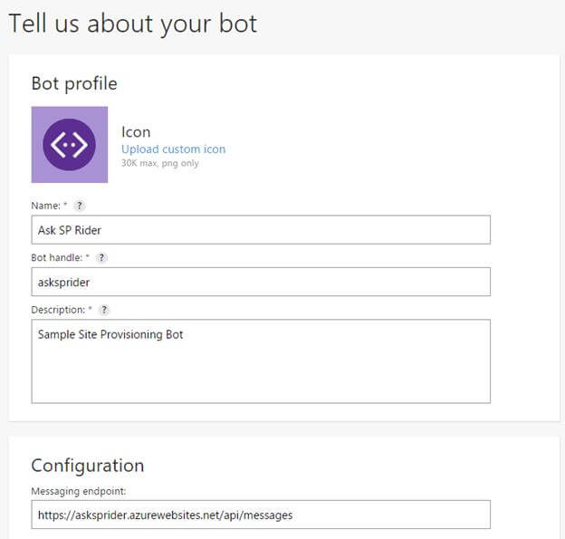 Basic Site Provisioning Using SharePoint Framework client-Side Web Part And Microsoft Bot Framework