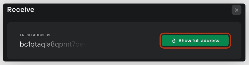 Use New address for transaction
