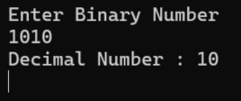 Binary To Decimal Conversion in C#