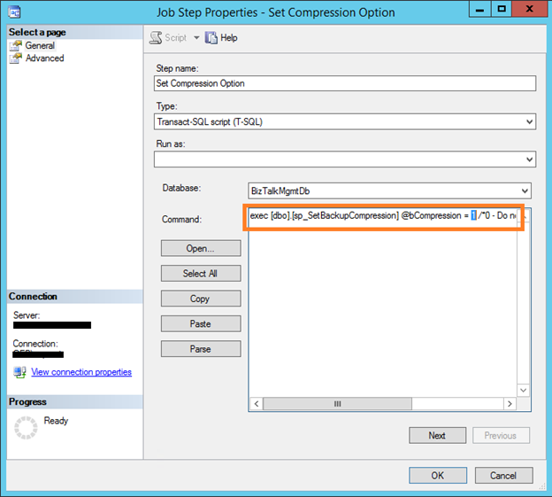 BizTalk SQL Database - Configuration Errors And Resolution