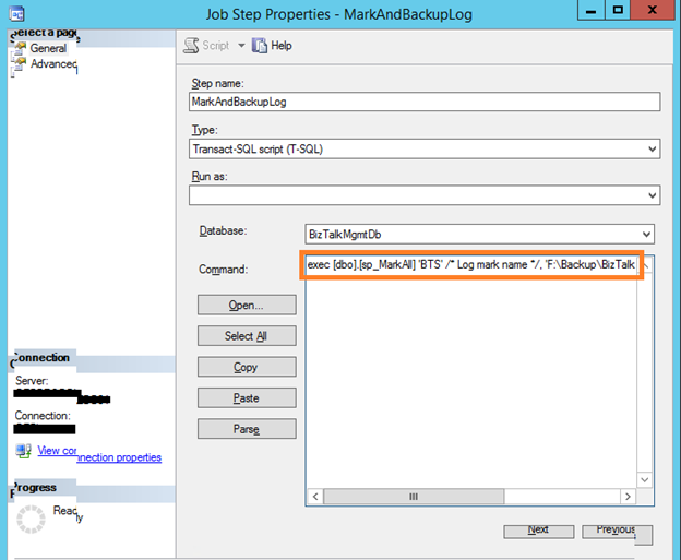 BizTalk SQL Database - Configuration Errors And Resolution
