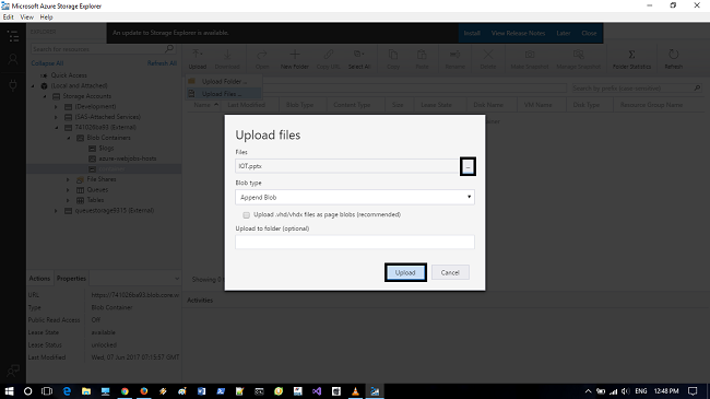 Azure storage explorer