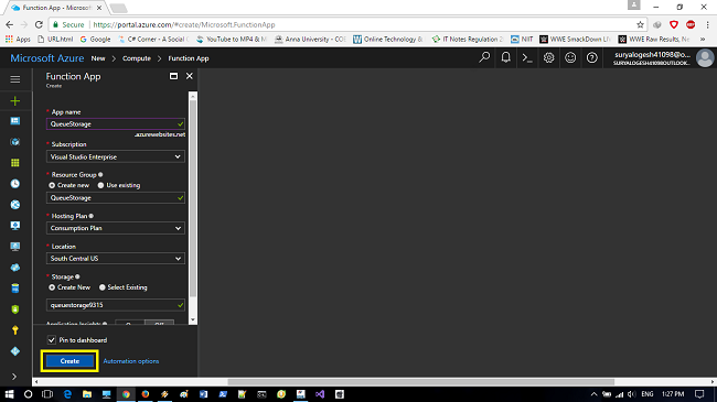 deploy Azure Function app