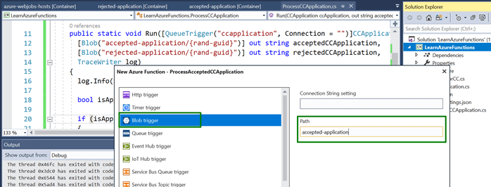 Blob Triggers And Queue Storage Trigger Azure Functions