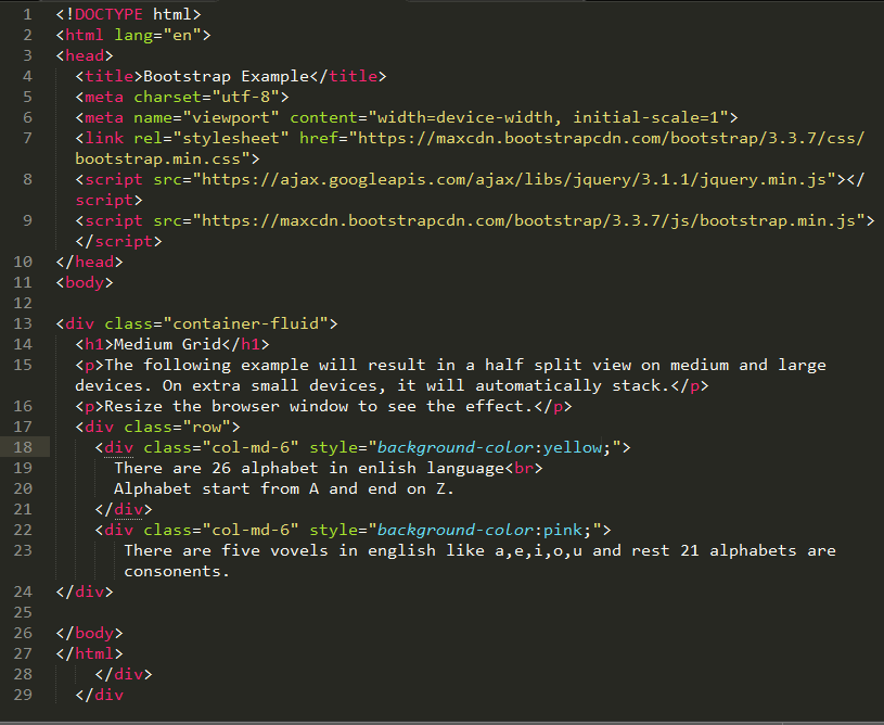 Bootstrap Grid System