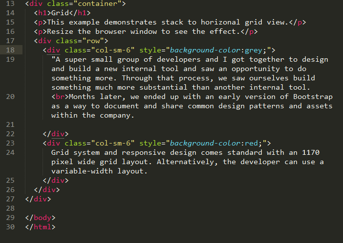 Bootstrap Grid System