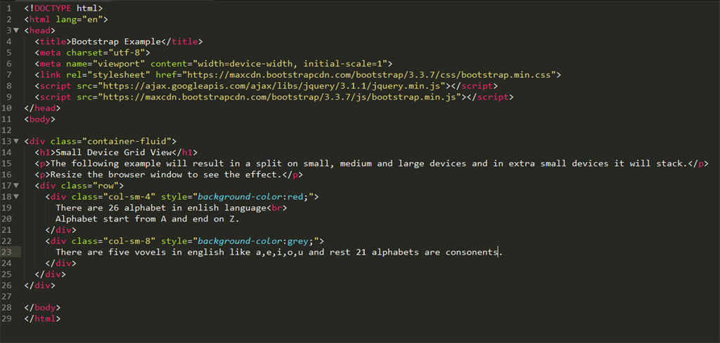 Bootstrap Grid System
