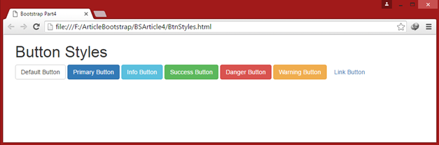 Bootstrap Button Styles