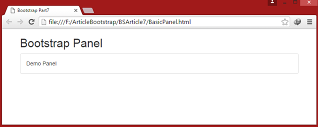 panel in Bootstrap