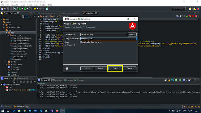 Using Eclipse Build A Simple Online Shopping Site With Angular IDE Plugin