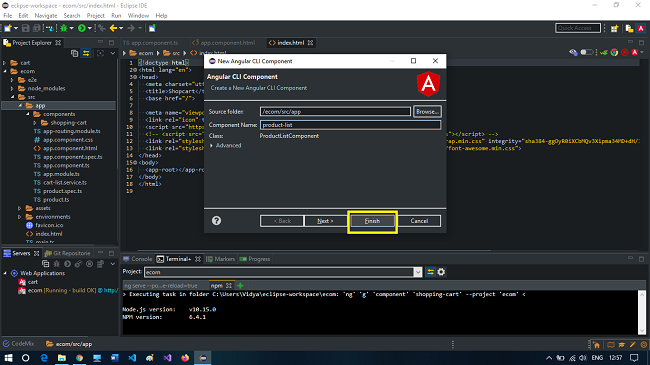 Using Eclipse Build A Simple Online Shopping Site With Angular IDE Plugin