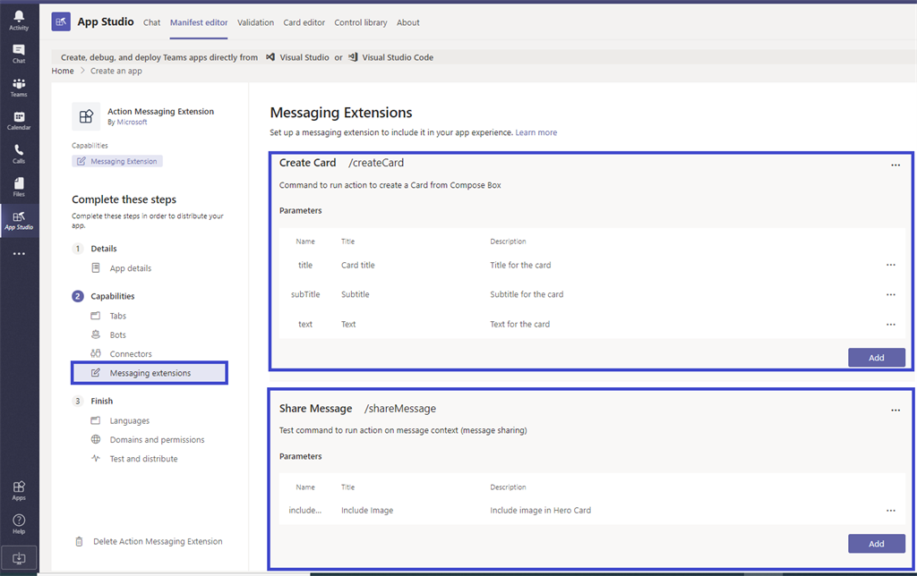 Build Action Based Messaging Extension With Microsoft Teams App