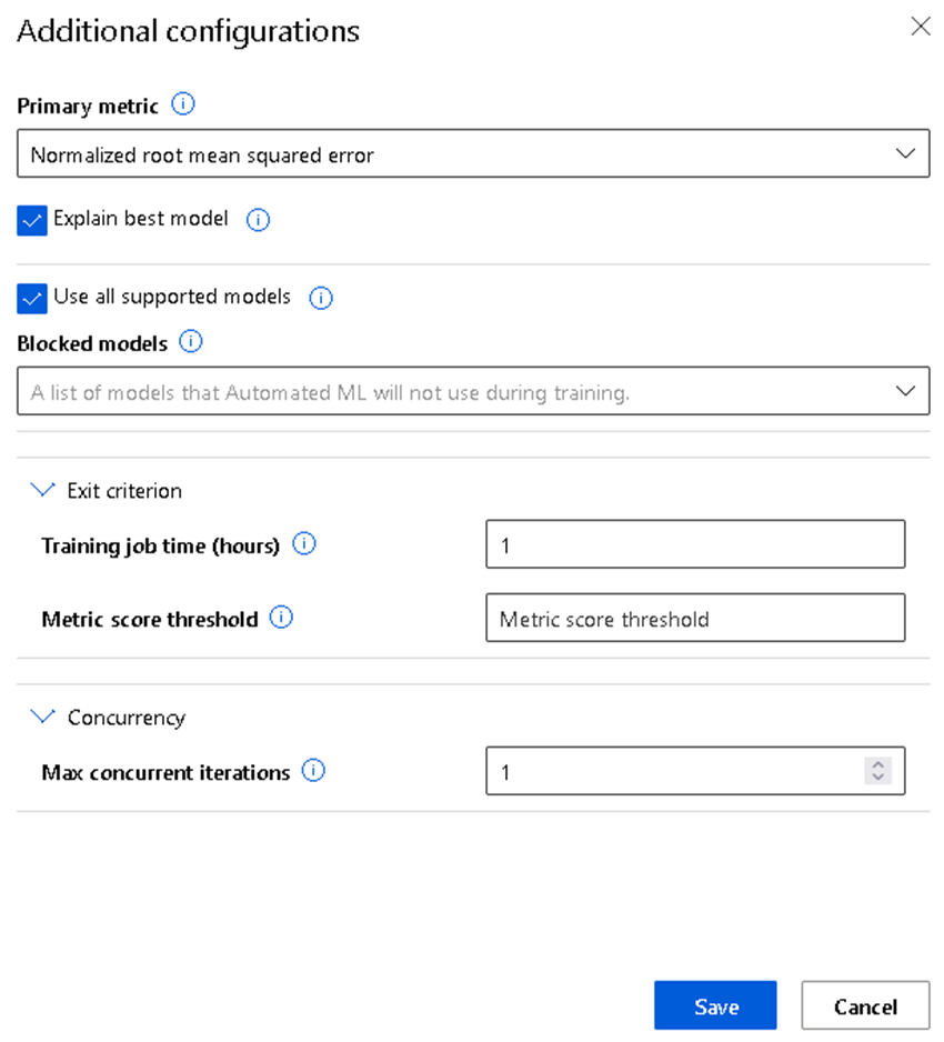 regression model of house renting Azure AutoML