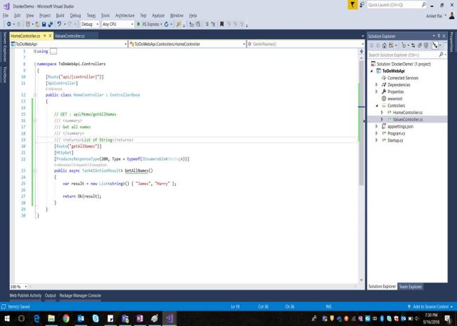 Build And Deploy ASP.NET WebAPI Using Docker