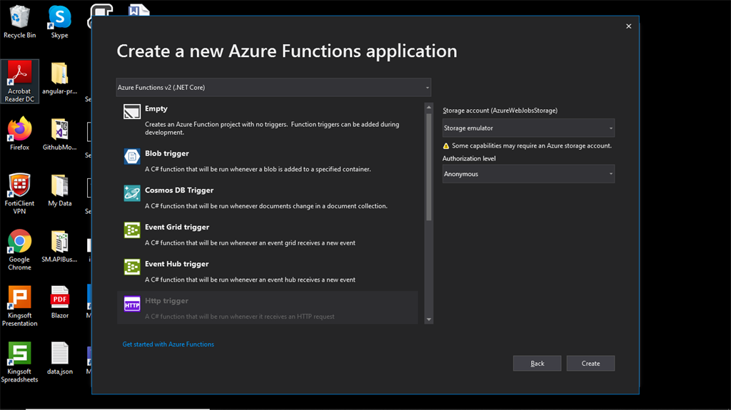 Build And Run Your Azure Function Locally Using Visual Studio 2019