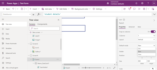Build Form and Connect to table data