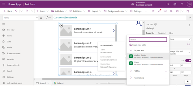 Build Form and Connect to table data