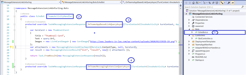 Build Link Unfurling Messaging Extension Using Microsoft Teams App