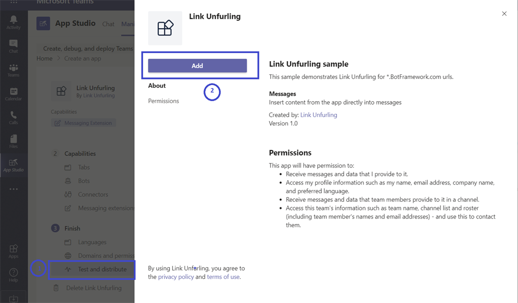 Build Link Unfurling Messaging Extension Using Microsoft Teams App