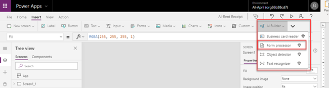 Build Power Apps Canvas App Consuming Form Processing AI Model – Power Platform AI Builder Series