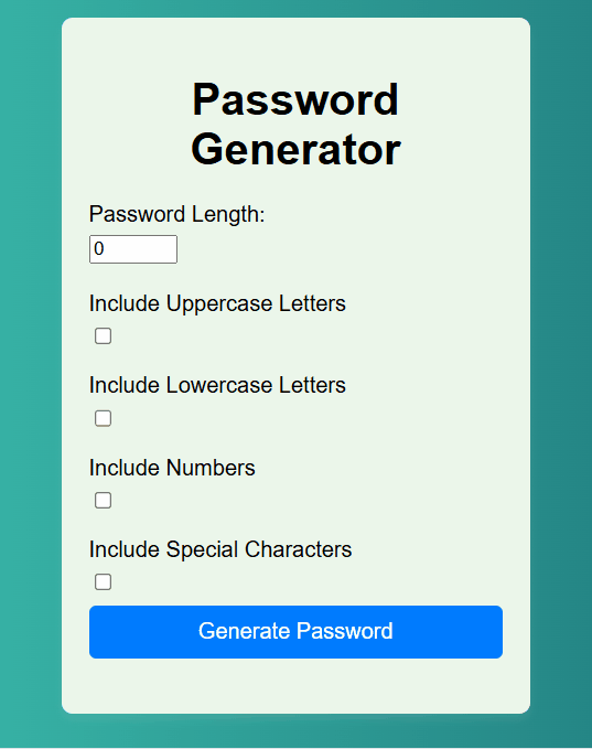 Build a Password Generator Application in HTML and JavaScript(with Code ...