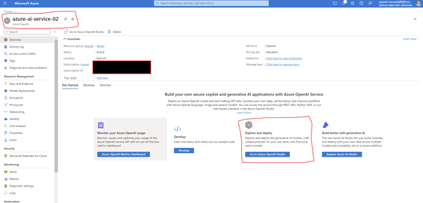 Azure OpenAI Studio