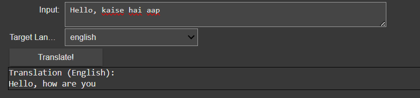 Translator app using Python