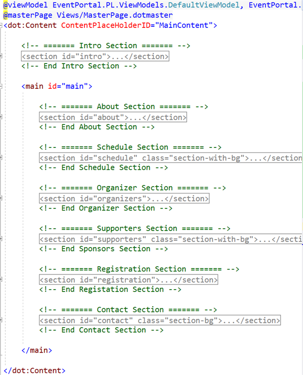 Building An Event Information Portal With ASP.NET 5