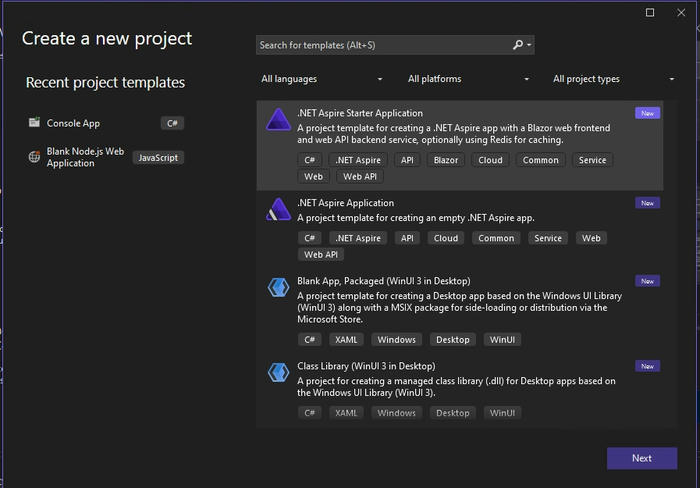 Create a new project