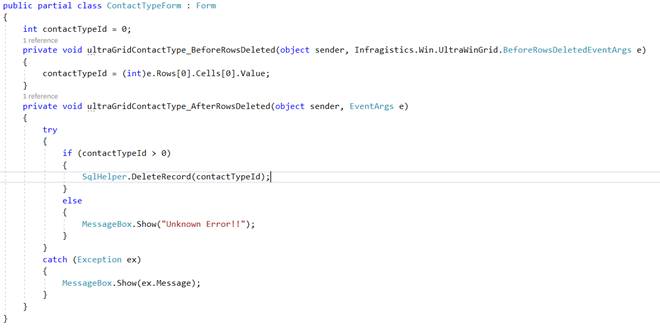 Building Windows Forms Data Driven App Using UltraGrid