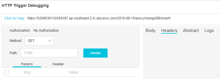 HTTP Trigger Debugging