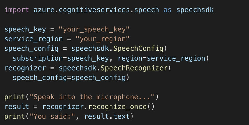 Implement Speech Recognition