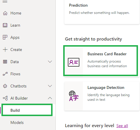 Business Card Reader Using AI Builder In PowerApps