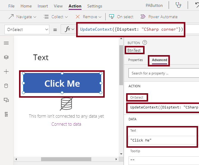 Button Control In Power Apps