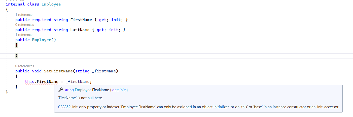 C#11 Features - Required Members