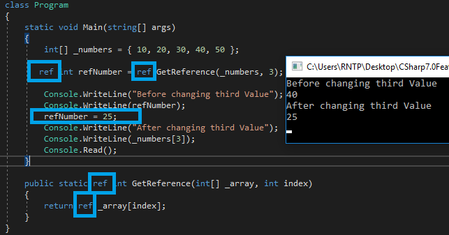 c# reference variable