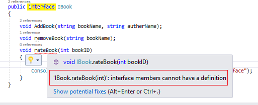 C# 8.0 - Default Interface Implementation - A New Feature Which Makes The Interface More Flexible